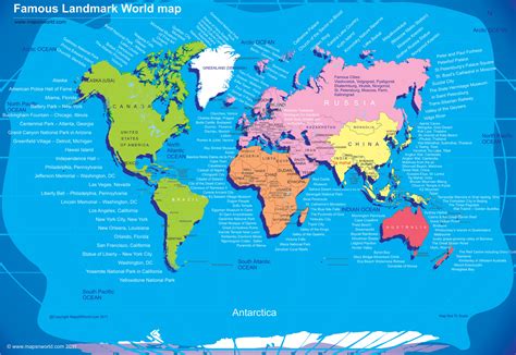 World travel map enlarge view