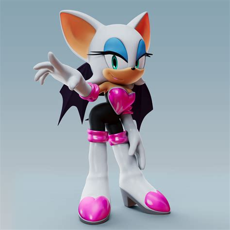 Rouge The Bat Render by alsyouri2001 | Rouge the bat, Sonic fan art ...