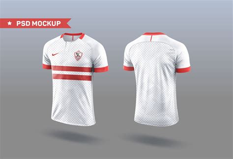 New Football Jersey Mockup PSD | Sport shirt design, Shirt mockup ...