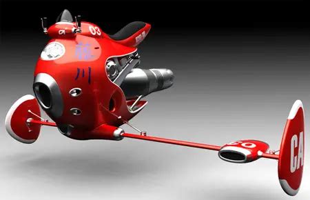 Awesome Jet Powered Flying Bike Concept - Tuvie Design