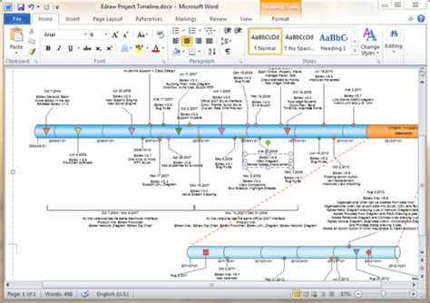 Microsoft Word Timeline Template Free