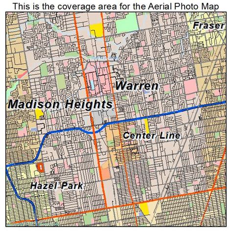 Aerial Photography Map of Warren, MI Michigan