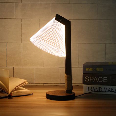 3D LED Table Lamp Shaped Night Light Adjustable Desk Reading Lamps For ...