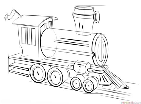 How to draw a steam train | Step by step Drawing tutorials