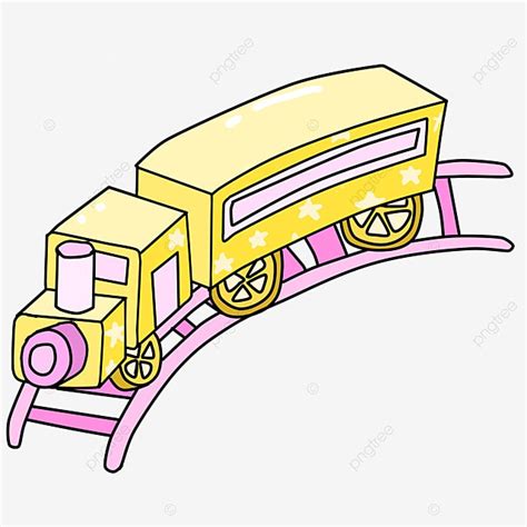 Toy Trains Clipart Vector, Cartoon Hand Painted Toy Train, Cartoon ...