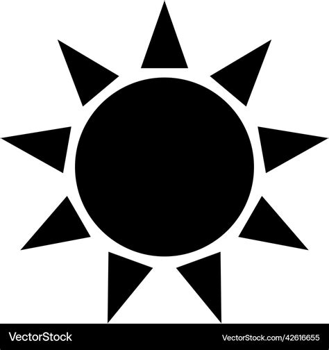 Silhouette sun Royalty Free Vector Image - VectorStock