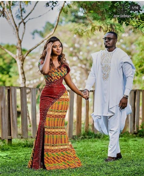 15 Elegant Kente Styles For Engagement In Ghana 2021 - The Glossychic