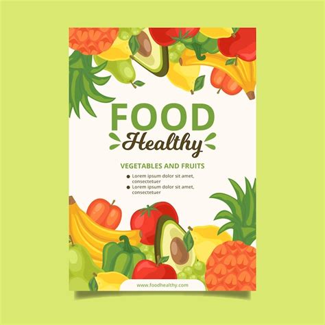 Healthy food poster template | Free Vector