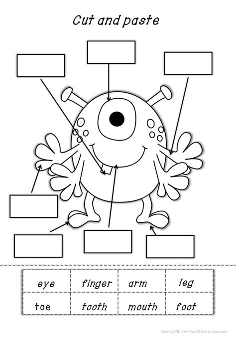 Body Part Worksheets For Kids – Kidsworksheetfun