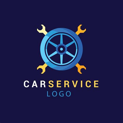 flat design car service logo template 14532944 Vector Art at Vecteezy