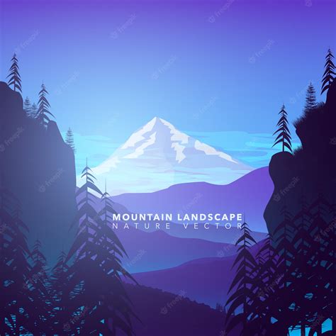 Premium Vector | Snow mountain background