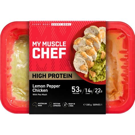 My Muscle Chef Lemon Pepper Chicken Chilled Meal 330g | Woolworths