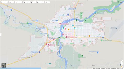 Great Falls, Montana Map