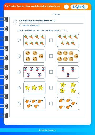 Free Greater Than Less Than Worksheets Kindergarten [PDFs]