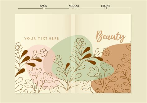 Contemporary backgrounds.boho aesthetic book cover with hand drawn ...