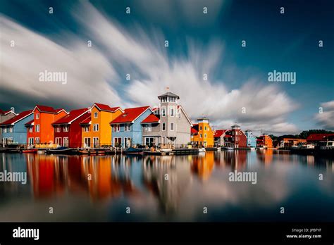 Coloured houses in Groningen, Netherlands Stock Photo - Alamy