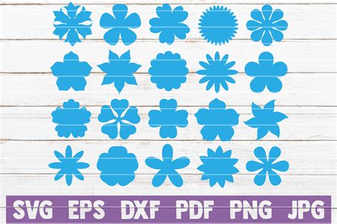 Paper Flower Templates Bundle | SVG Cut Files By MintyMarshmallows ...