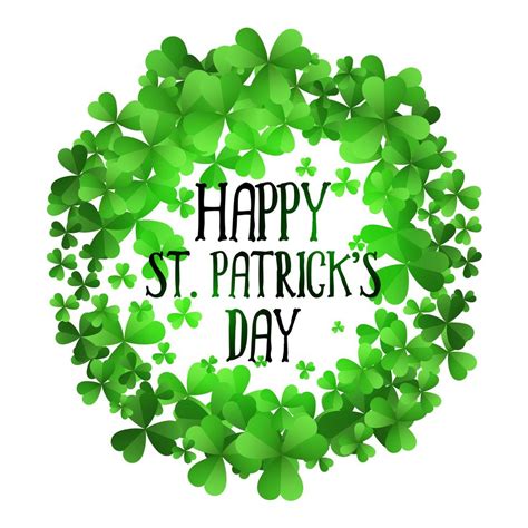 st patricks day clover leaves frame background - Download Free Vector ...