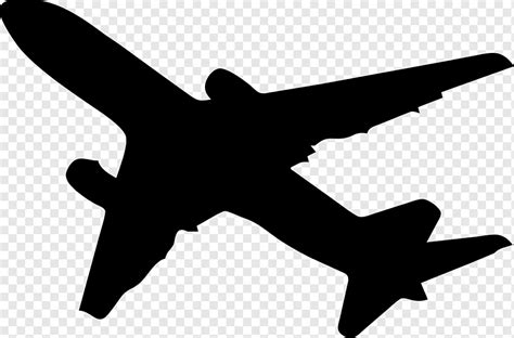 Airplane Aircraft Silhouette, airplane, airplane, vehicle, transport ...