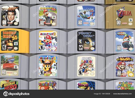 Classic Nintendo 64 Game Cartridges – Stock Editorial Photo © robtek ...