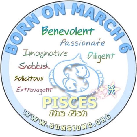 Pisces March 6 - Birthday Horoscope Analysis & Personality | Sun Signs