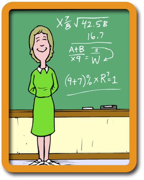 Teacher Teaching Math Cartoon