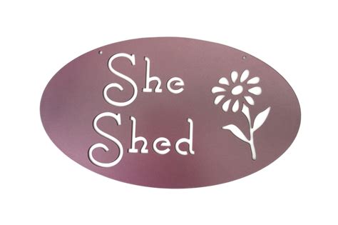 Metal She Shed Sign, She-Shed, Garden Potting Planting Storage Workshop ...