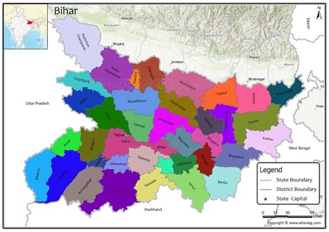 Bihar District Map, List of Districts in Bihar