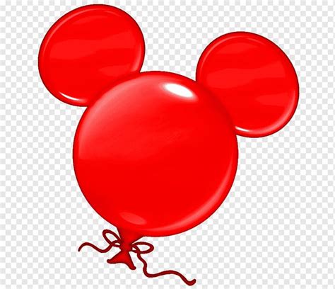 red mouse-themed balloon illustration, Mickey Mouse Minnie Mouse ...