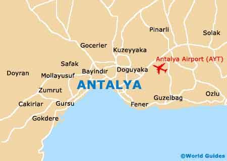 Map of Antalya Airport (AYT): Orientation and Maps for AYT Antalya Airport