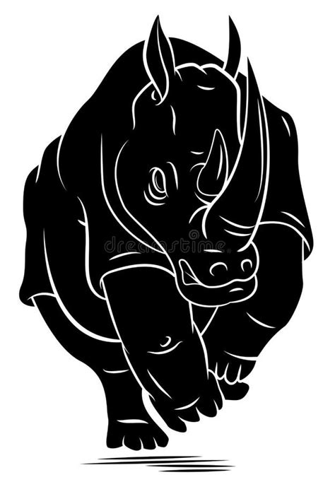 Rhino Outline Tattoo