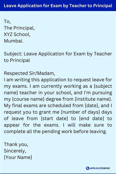 (6+ Samples) - Leave Application for Exam Preparation