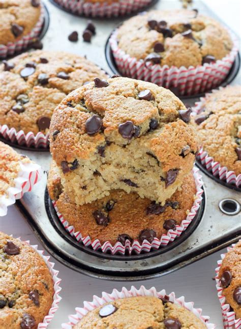 Healthy Bakery Style Chocolate Chip Muffins - Baker by Nature