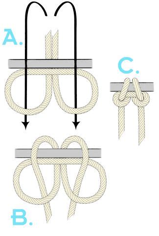 Inside cow hitch #ropeknots Inside cow hitch | Knots diy, Macrame knots ...