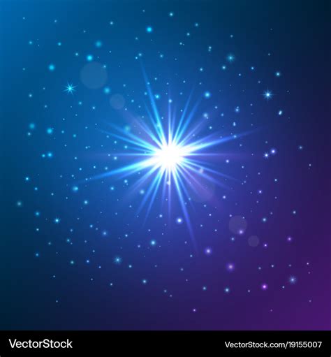 Shining star glow light effect Royalty Free Vector Image