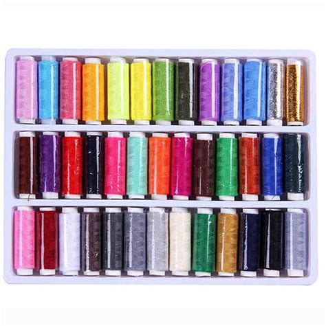 Techtongda 39pcs 109 Yard Mixed Colors Polyester Spool Sewing Thread ...