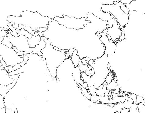 south asia map outline