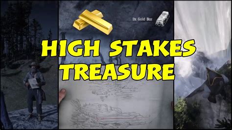 RDR2 high stakes treasure maps 1,2,3 Secret Location & guide/Gold bars ...