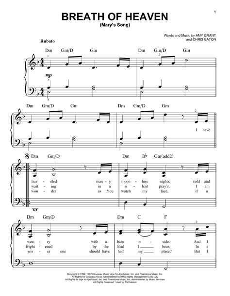 Breath Of Heaven (Mary's Song) | Sheet Music Direct