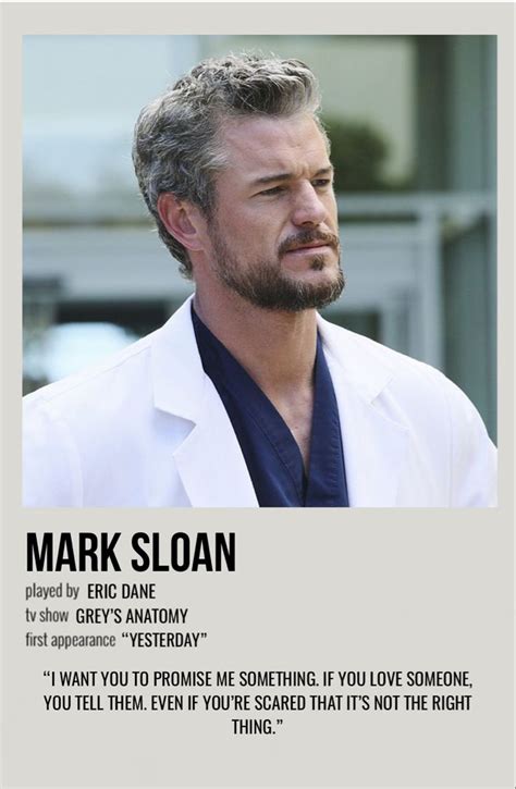 mark sloan | Greys anatomy characters, Greys anatomy funny, Grey ...