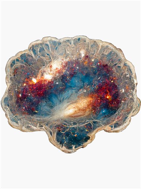 "Galaxy Brain " Sticker for Sale by BigBrainThreads | Redbubble