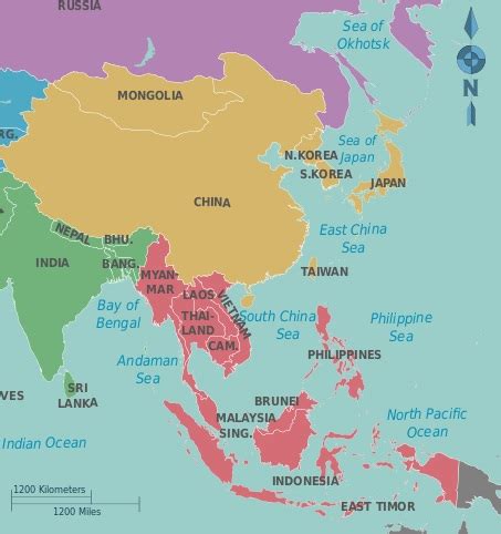 South And Southeast Asia Map - Winni Karilynn