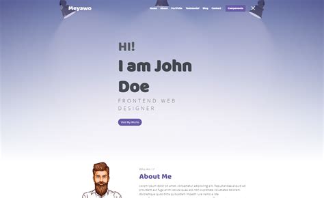 Meyawo - Free Bootstrap Portfolio Website Template