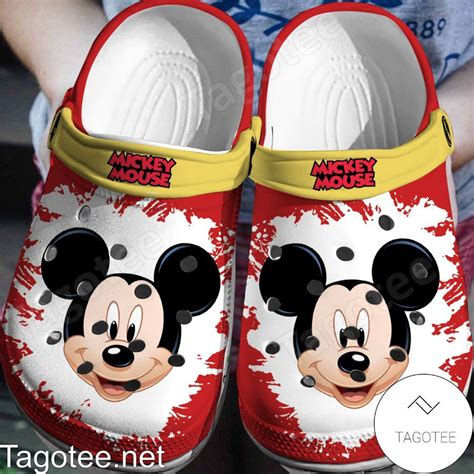 Mickey Mouse White Splash Crocs Clogs - Tagotee