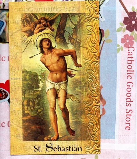 Saint St. Sebastian - Biography, prayer, Feast Day, etc... Folder Card ...