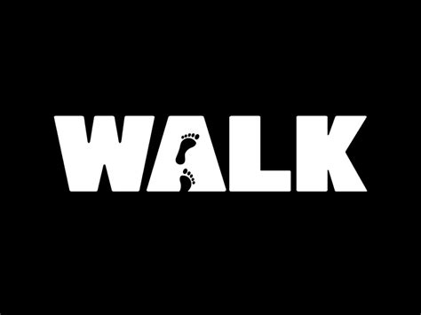 Walk typography logo by Aravindhan B on Dribbble