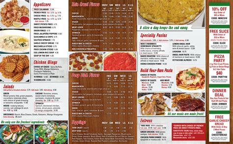 Menu - Mikes Pizza Park Ridge