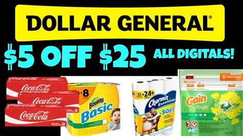 Dollar General $5 Off $25 Printable Coupon