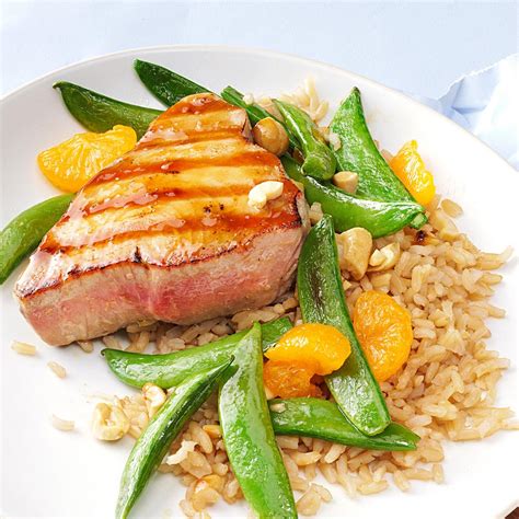 Grilled Sesame Orange Tuna Steaks Recipe | Taste of Home