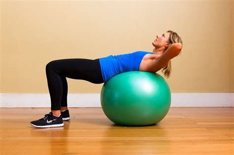 Upper Abs: Crunches on Exercise Ball | The All-Abs Workout | POPSUGAR ...